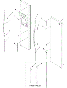 21 - Handles And Trim Series 50+ parts for Amana Refrigerator ASD2624HES from AppliancePartsPros.com