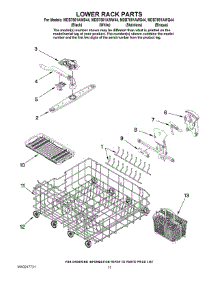 09 - Lower Rack Parts parts for Maytag Dishwasher MDB7851AWQ44 from AppliancePartsPros.com