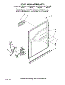 03 - Door And Latch Parts parts for Maytag Dishwasher MDB7851AWW41 from AppliancePartsPros.com