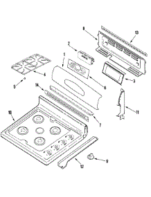 02 - Control Panel / Top Assembly parts for Maytag Range MGR6751BDS from AppliancePartsPros.com