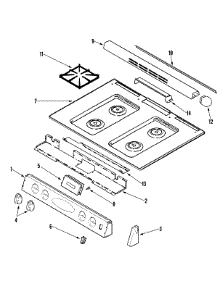 02 - Control Panel / Top Assembly parts for Maytag Range MGS5752BDB from AppliancePartsPros.com