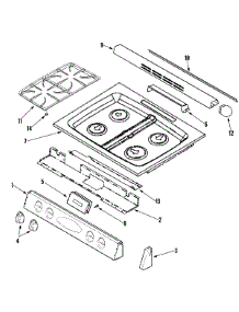 02 - Control Panel / Top Assembly parts for Maytag Range MGS5875BDB from AppliancePartsPros.com