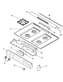 02 - Control Panel / Top Assembly parts for Maytag Range PGS3759BDS from AppliancePartsPros.com