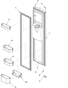 07 - Freezer Door parts for Gaggenau Refrigerator RS4951 / RS4951000W0 from AppliancePartsPros.com