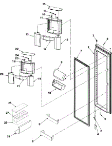 15 - Refrigerator Door parts for Gaggenau Refrigerator RS4951 / RS4951000W0 from AppliancePartsPros.com