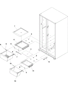 06 - Crisper Assy Series 50+ parts for Amana Refrigerator ASD2628HEB from AppliancePartsPros.com