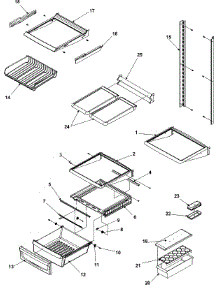 07 - Deli And Ref Shelf parts for Amana Refrigerator ASD2628HES from AppliancePartsPros.com