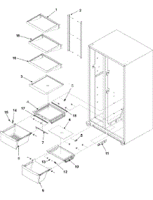 08 - Crisper Assy & Ref Shelf Series 50+ parts for Amana Refrigerator ASD262RHRB from AppliancePartsPros.com