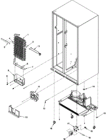 12 - Evaporator Assy And Rollers Series 50+ parts for Amana Refrigerator ASD262RHRB from AppliancePartsPros.com