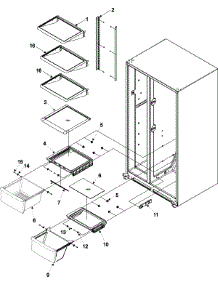 07 - Crisper Assy & Ref Shelf parts for Amana Refrigerator ASD262RHRS from AppliancePartsPros.com