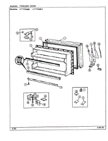 02 - Freezer Door parts for Admiral Refrigerator AT17EM6A / DA32A from AppliancePartsPros.com