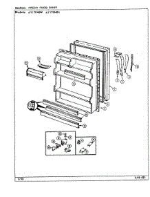 04 - Fresh Food Door parts for Admiral Refrigerator AT17EM6A / DA32A from AppliancePartsPros.com