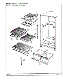 06 - Shelves & Accessories parts for Admiral Refrigerator AT17EM6A / DA32A from AppliancePartsPros.com