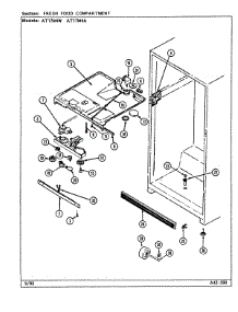 03 - Fresh Food Compartment parts for Admiral Refrigerator AT17M4W / DA25A from AppliancePartsPros.com