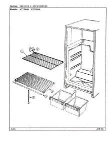 06 - Shelves & Accessories parts for Admiral Refrigerator AT17M4W / DA25A from AppliancePartsPros.com
