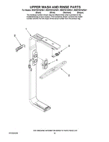 11 - Upper Wash And Rinse Parts parts for Maytag Dishwasher MDB7851AWQ41 from AppliancePartsPros.com