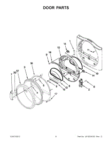 04 - Door Parts parts for Maytag Dryer MDE22PDAGW0 from AppliancePartsPros.com