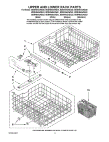 09 - Upper And Lower Rack Parts parts for Maytag Dishwasher MDBH945AWW40 from AppliancePartsPros.com