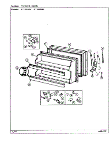 02 - Freezer Door parts for Admiral Refrigerator AT19EM8A / DA56A from AppliancePartsPros.com