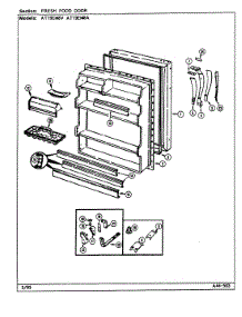 04 - Fresh Food Door parts for Admiral Refrigerator AT19EM8A / DA56A from AppliancePartsPros.com