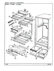 03 - Shelves & Accessories parts for Admiral Refrigerator AT19EM8V / DA55A from AppliancePartsPros.com