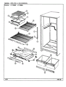 06 - Shelves & Accessories parts for Admiral Refrigerator AT19M6A / DA52B from AppliancePartsPros.com