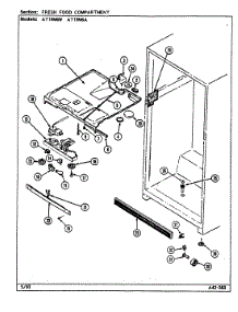 03 - Fresh Food Compartment parts for Admiral Refrigerator AT19M6W / DA51A from AppliancePartsPros.com