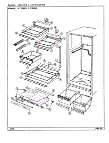 06 - Shelves & Accessories parts for Admiral Refrigerator AT19M8A / DE56A from AppliancePartsPros.com