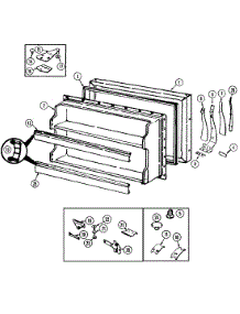 02 - Freezer Door parts for Admiral Refrigerator AT19M8A from AppliancePartsPros.com