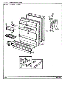 04 - Fresh Food Door parts for Admiral Refrigerator AT19M8A from AppliancePartsPros.com
