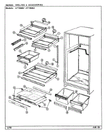 04 - Shelves & Accessories parts for Admiral Refrigerator AT19M8V / DA53A from AppliancePartsPros.com
