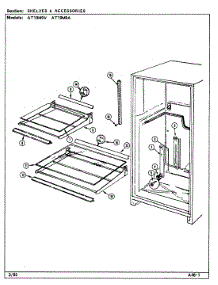 07 - Shelves & Accessories parts for Admiral Refrigerator AT19M9A / DE54A from AppliancePartsPros.com