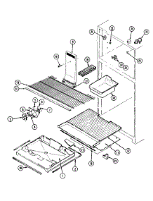 02 - Freezer Compartment parts for Admiral Refrigerator AT19M9V / DE53A from AppliancePartsPros.com