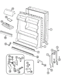 04 - Fresh Food Door parts for Admiral Refrigerator AT19N8M from AppliancePartsPros.com