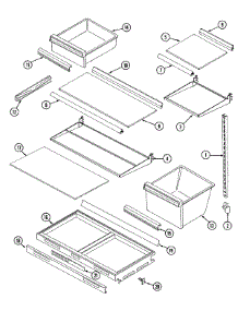 06 - Shelves & Accessories parts for Admiral Refrigerator AT19N8M from AppliancePartsPros.com