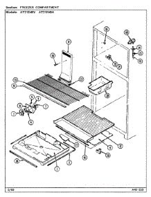 02 - Freezer Compartment parts for Admiral Refrigerator AT21EM9A / DA78A from AppliancePartsPros.com