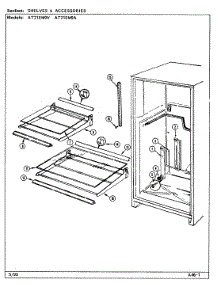 07 - Shelves & Accessories parts for Admiral Refrigerator AT21EM9A / DA78A from AppliancePartsPros.com
