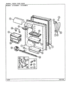 05 - Fresh Food Door parts for Admiral Refrigerator AT21EM9FA / DA80A from AppliancePartsPros.com