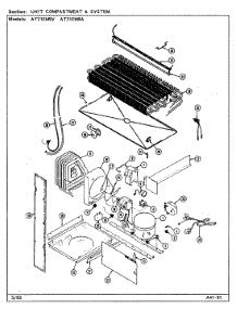 06 - Unit Compartment & System parts for Admiral Refrigerator AT21EM9V / DA77A from AppliancePartsPros.com