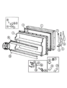 02 - Freezer Door parts for Admiral Refrigerator AT21M8FA from AppliancePartsPros.com