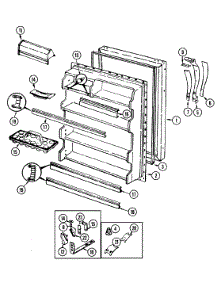 04 - Fresh Food Door parts for Admiral Refrigerator AT21M8FA from AppliancePartsPros.com