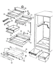 04 - Shelves & Accessories parts for Admiral Refrigerator AT21M8V / DA67A from AppliancePartsPros.com