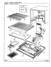 02 - Freezer Compartment parts for Admiral Refrigerator AT21M9A / DD66A from AppliancePartsPros.com