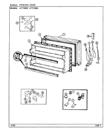 03 - Freezer Door parts for Admiral Refrigerator AT21M9A / DD66A from AppliancePartsPros.com