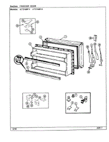 03 - Freezer Door parts for Admiral Refrigerator AT21M9FA / DD64A from AppliancePartsPros.com