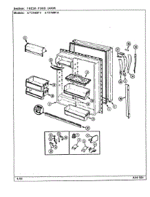 05 - Fresh Food Door parts for Admiral Refrigerator AT21M9FA / DD64A from AppliancePartsPros.com