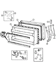 02 - Freezer Door parts for Admiral Refrigerator AT23M83V / DF93A from AppliancePartsPros.com