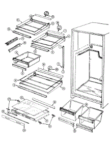 06 - Shelves & Accessories parts for Admiral Refrigerator AT23M83V / DF93A from AppliancePartsPros.com