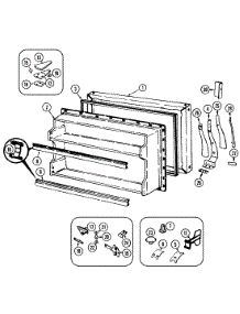 03 - Freezer Door parts for Admiral Refrigerator AT23M9A / DD99A from AppliancePartsPros.com