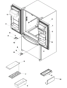 11 - Ref Dr Storage & Center Hinges parts for Amana Refrigerator AFD2535DES from AppliancePartsPros.com